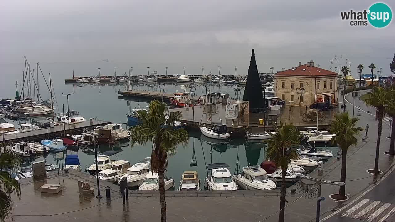 Camera en vivo Koper – puerto deportivo y paseo marítimo desde el Hotel Grand Koper
