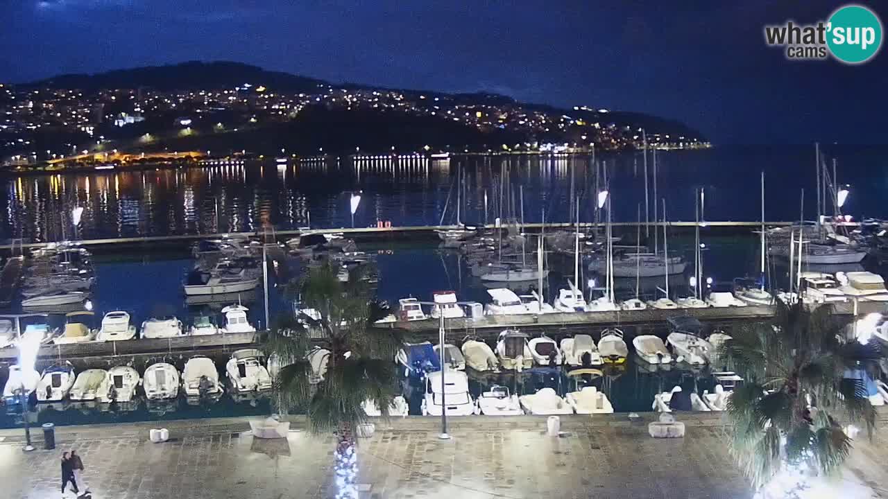 Webcam Koper – Panorama de la marina et de la promenade depuis le Grand Hotel Koper