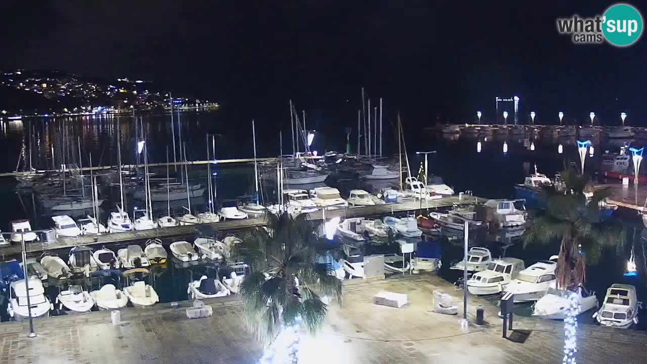 Webcam Koper – Panorama of the marina and promenade from the Grand Hotel Koper