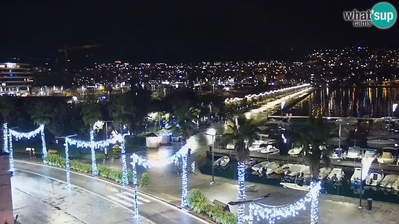 Webcam Koper – Panorama of the marina and promenade from the Grand Hotel Koper