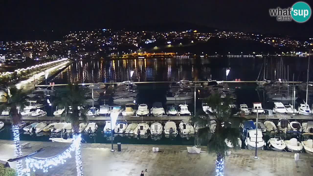 Webcam Koper – Panorama de la marina et de la promenade depuis le Grand Hotel Koper