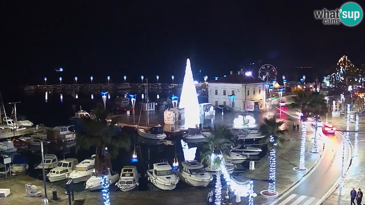 Camera en vivo Koper – puerto deportivo y paseo marítimo desde el Hotel Grand Koper