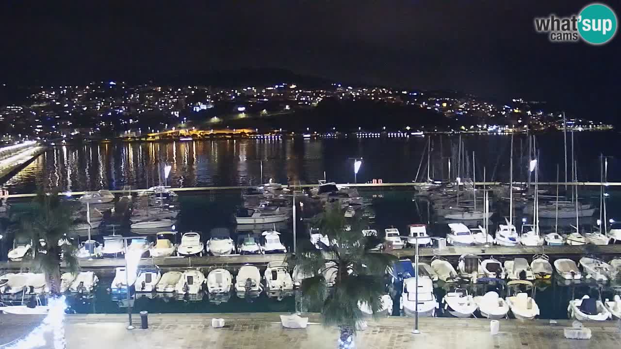 Webcam Koper – Panorama of the marina and promenade from the Grand Hotel Koper