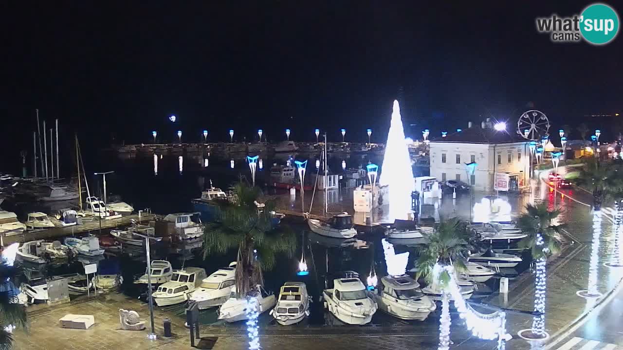 Camera en vivo Koper – puerto deportivo y paseo marítimo desde el Hotel Grand Koper