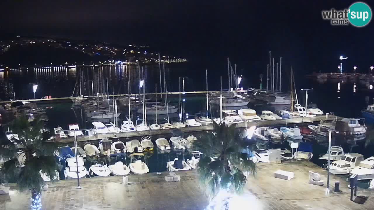 Webcam Koper – Panorama of the marina and promenade from the Grand Hotel Koper