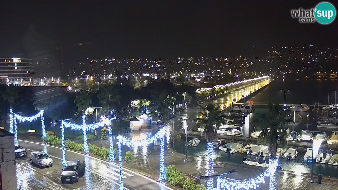 Webcam Koper – Panorama of the marina and promenade from the Grand Hotel Koper
