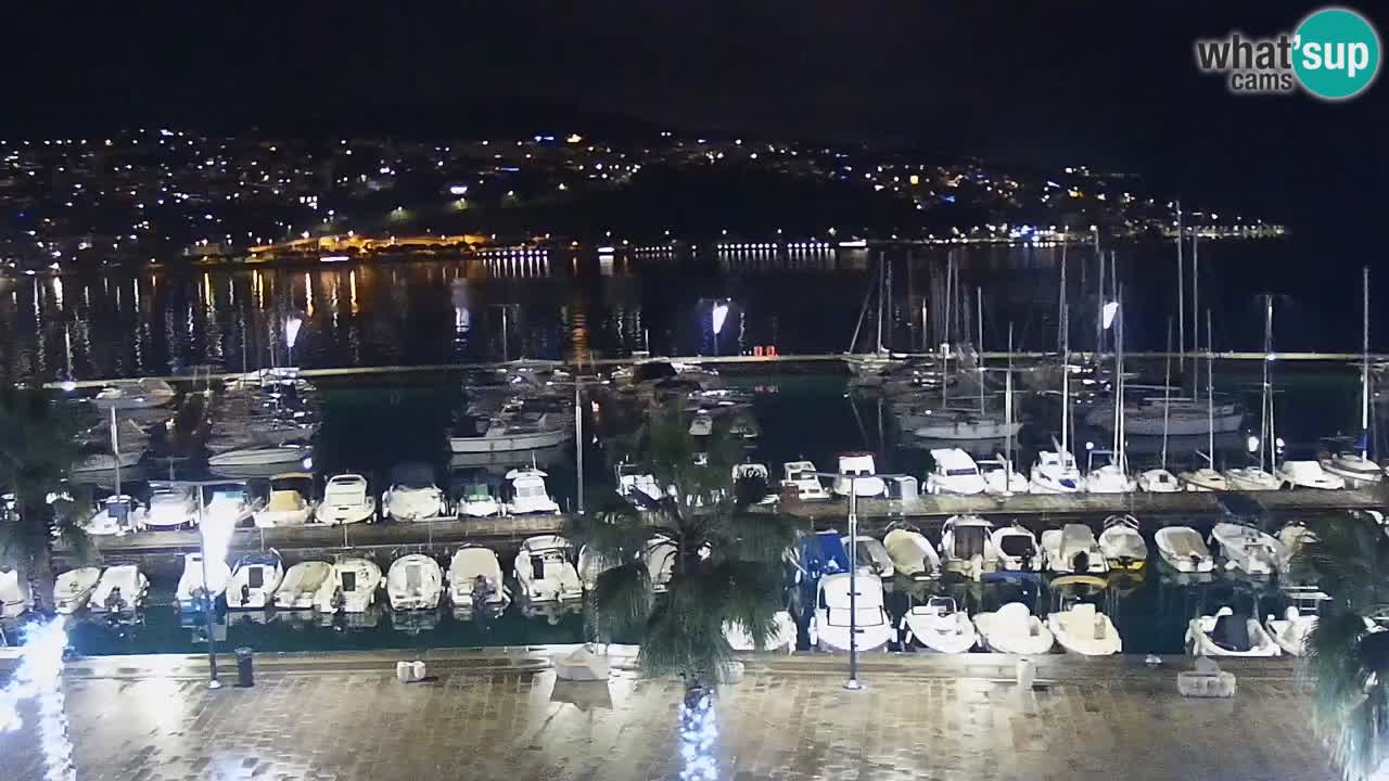 Webcam Koper – Panorama of the marina and promenade from the Grand Hotel Koper