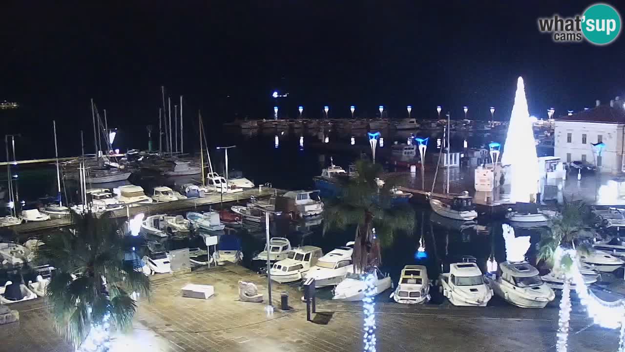 Webcam Koper – Panorama of the marina and promenade from the Grand Hotel Koper