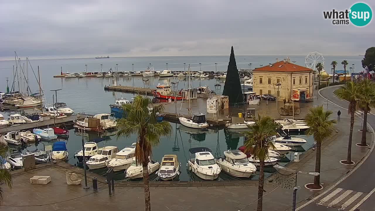 Spletna kamera Koper – Panorama na marino in promenado s Hotela Grand Koper