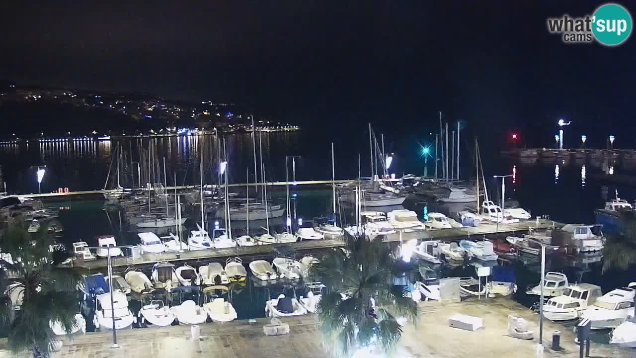 Spletna kamera Koper – Panorama na marino in promenado s Hotela Grand Koper