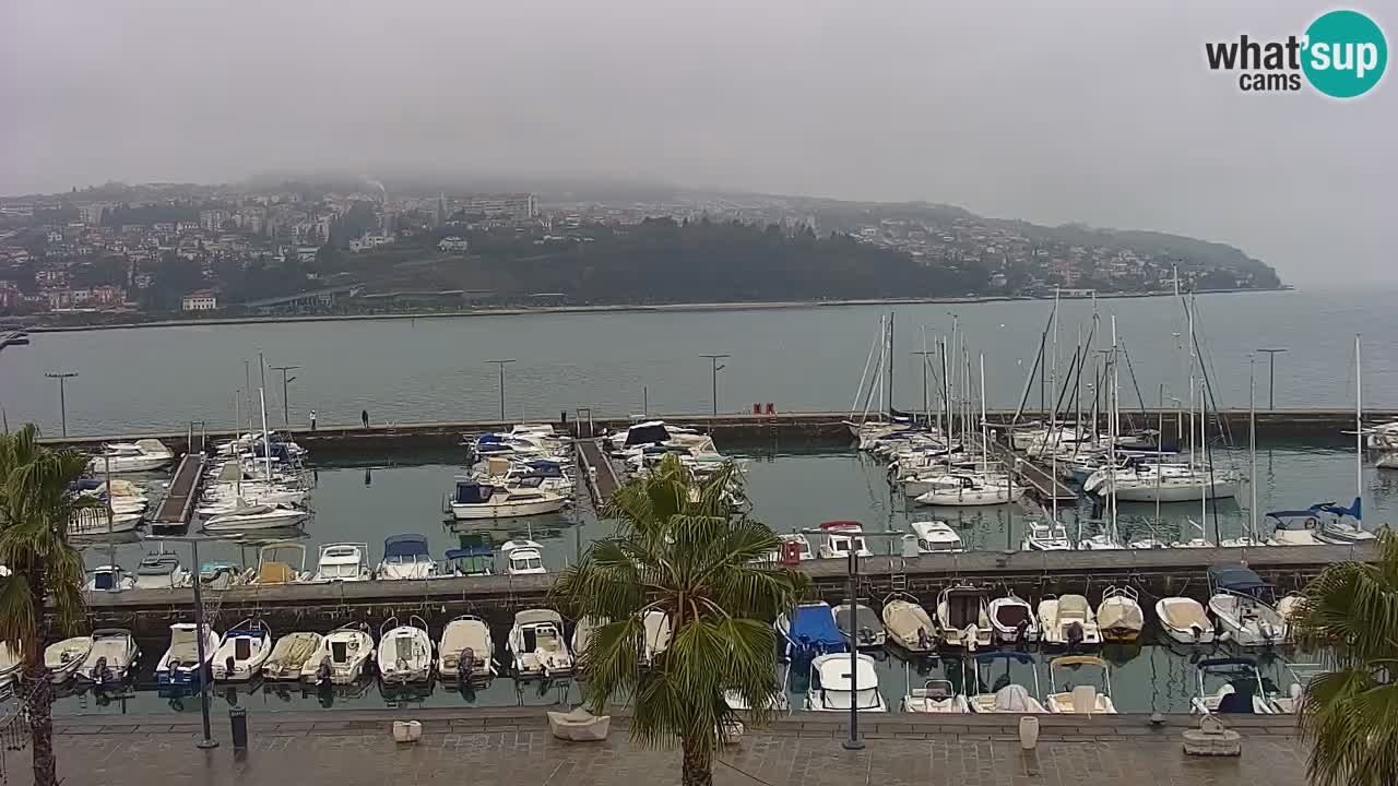 Spletna kamera Koper – Panorama na marino in promenado s Hotela Grand Koper