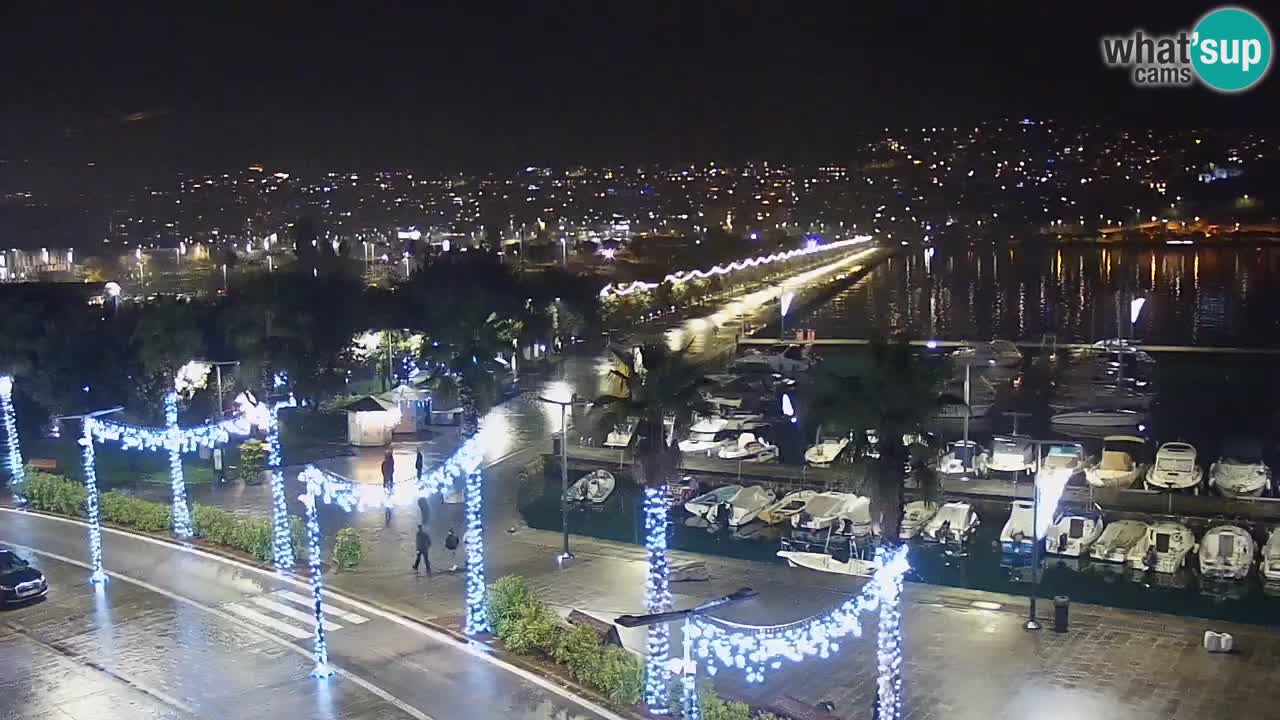 Webcam Koper – Panorama of the marina and promenade from the Grand Hotel Koper