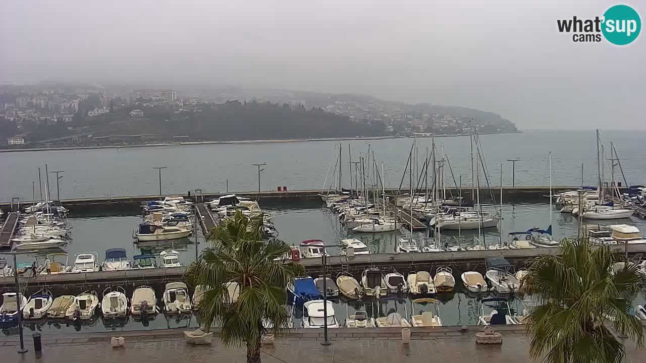 Spletna kamera Koper – Panorama na marino in promenado s Hotela Grand Koper