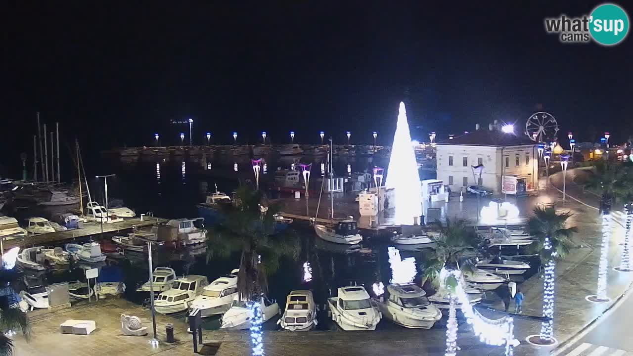 Webcam en direct du port de Koper – port de croisière et de fret – Slovénie