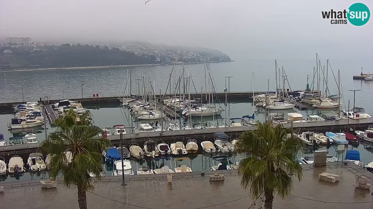 Webcam Koper – Panorama of the marina and promenade from the Grand Hotel Koper