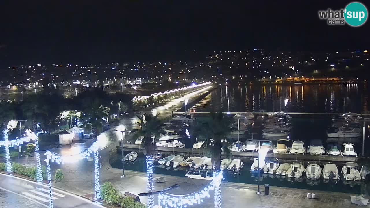 Spletna kamera Koper – Panorama na marino in promenado s Hotela Grand Koper