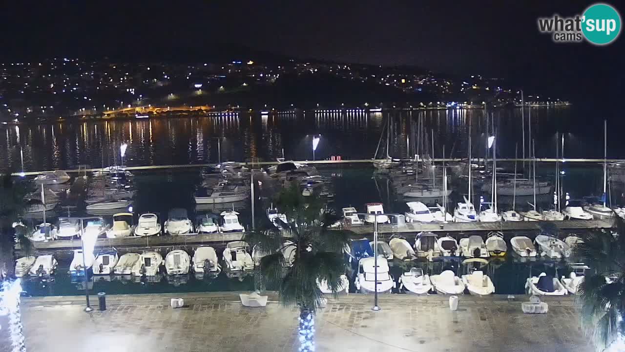 Webcam Koper – Panorama of the marina and promenade from the Grand Hotel Koper