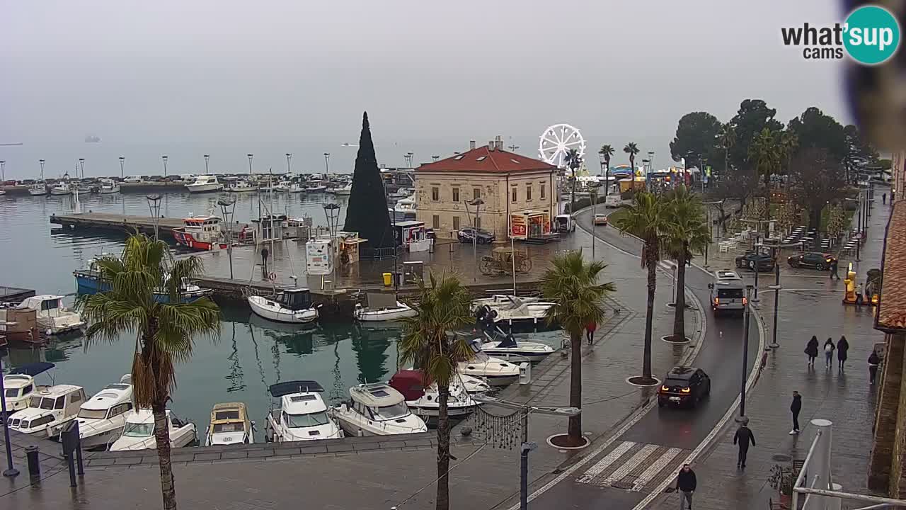 Spletna kamera Koper – Panorama na marino in promenado s Hotela Grand Koper
