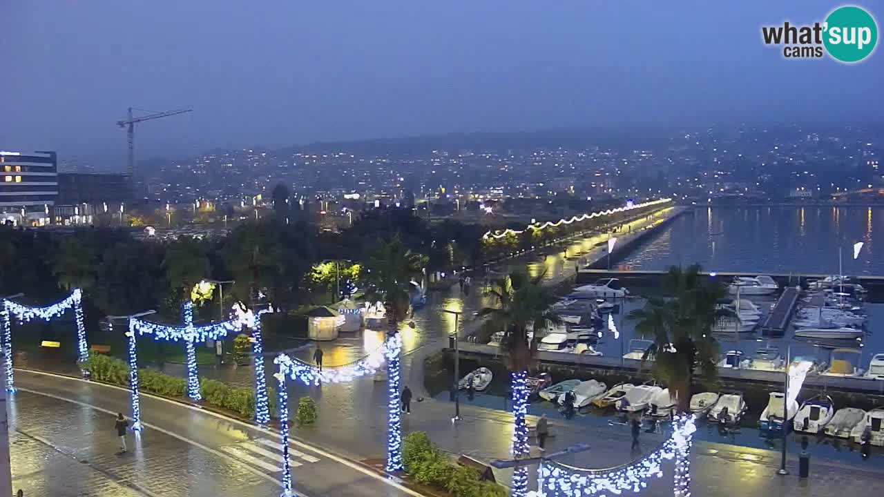 Webcam Koper – Panorama de la marina et de la promenade depuis le Grand Hotel Koper
