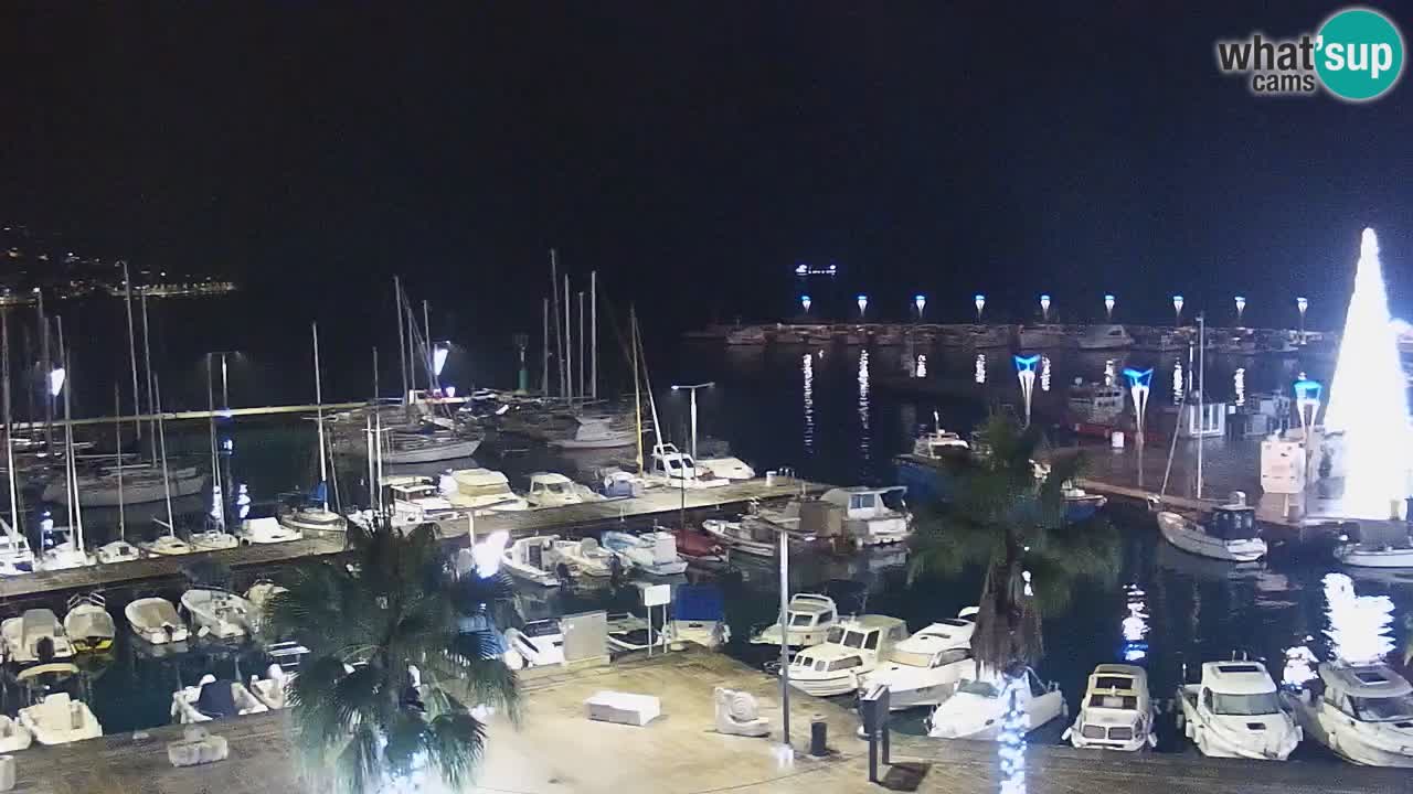 Spletna kamera Koper – Panorama na marino in promenado s Hotela Grand Koper