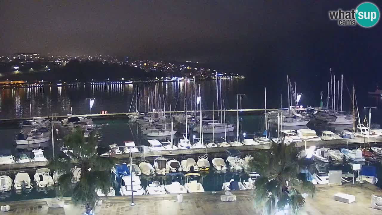 Webcam Koper – Panorama de la marina et de la promenade depuis le Grand Hotel Koper