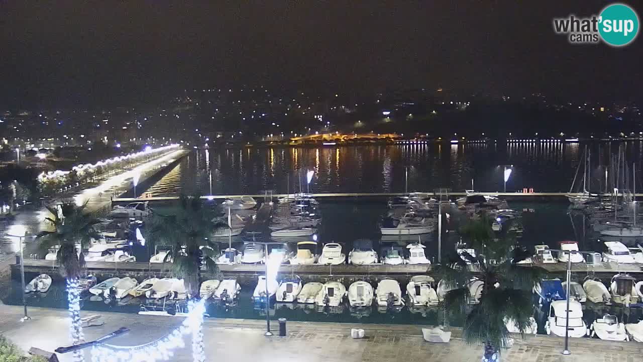 Webcam Koper – Panorama de la marina et de la promenade depuis le Grand Hotel Koper