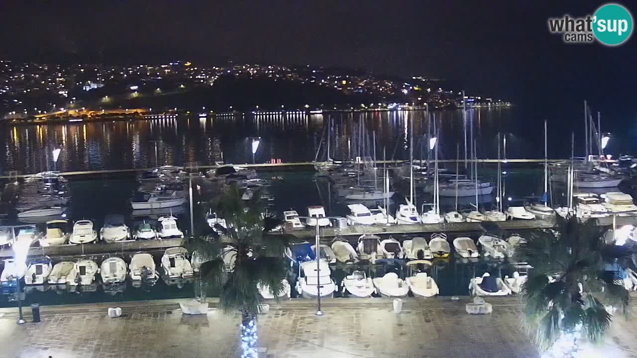 Camera en vivo Koper – puerto deportivo y paseo marítimo desde el Hotel Grand Koper