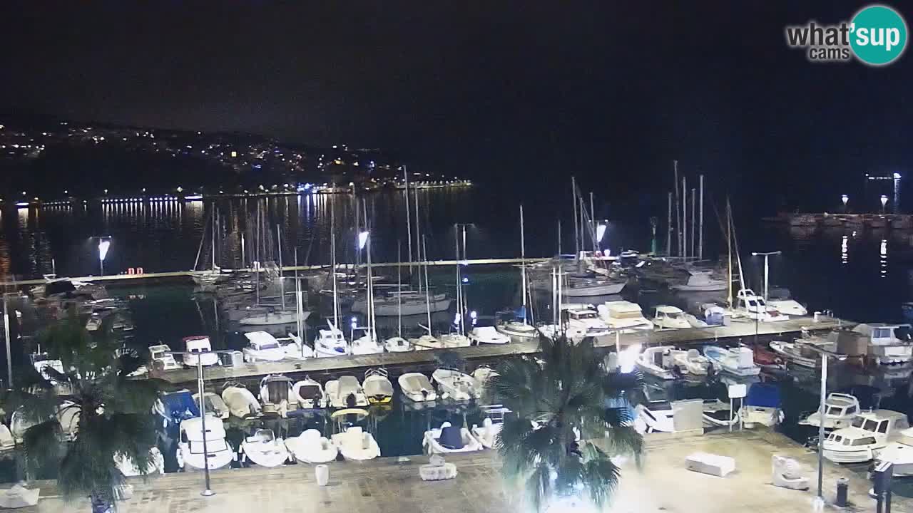Webcam Koper – Panorama of the marina and promenade from the Grand Hotel Koper
