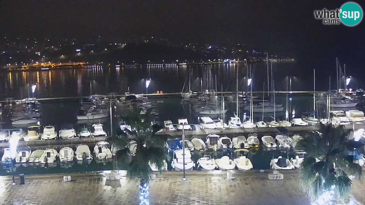 Webcam Koper – Panorama de la marina et de la promenade depuis le Grand Hotel Koper