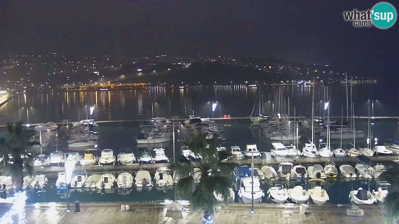 Webcam Koper – Panorama de la marina et de la promenade depuis le Grand Hotel Koper