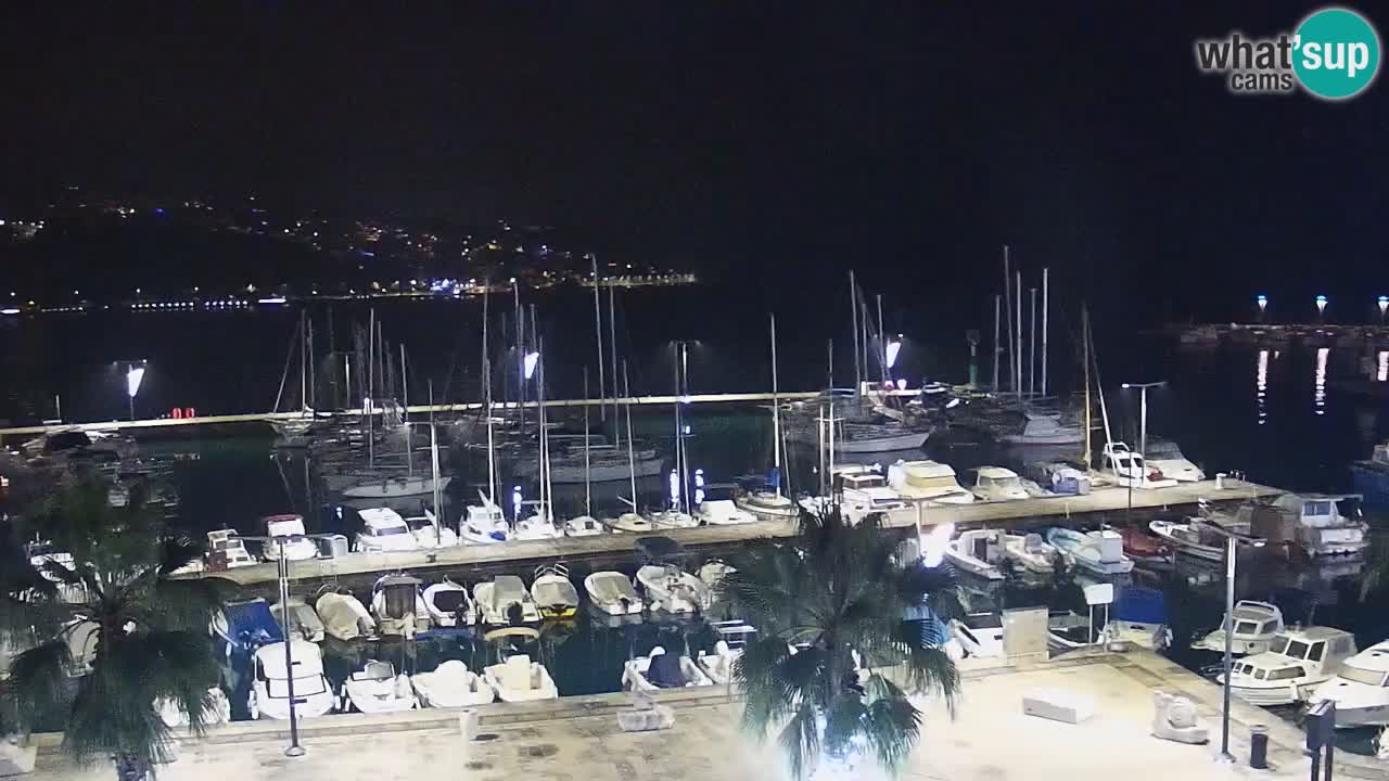 Webcam Koper – Panorama of the marina and promenade from the Grand Hotel Koper