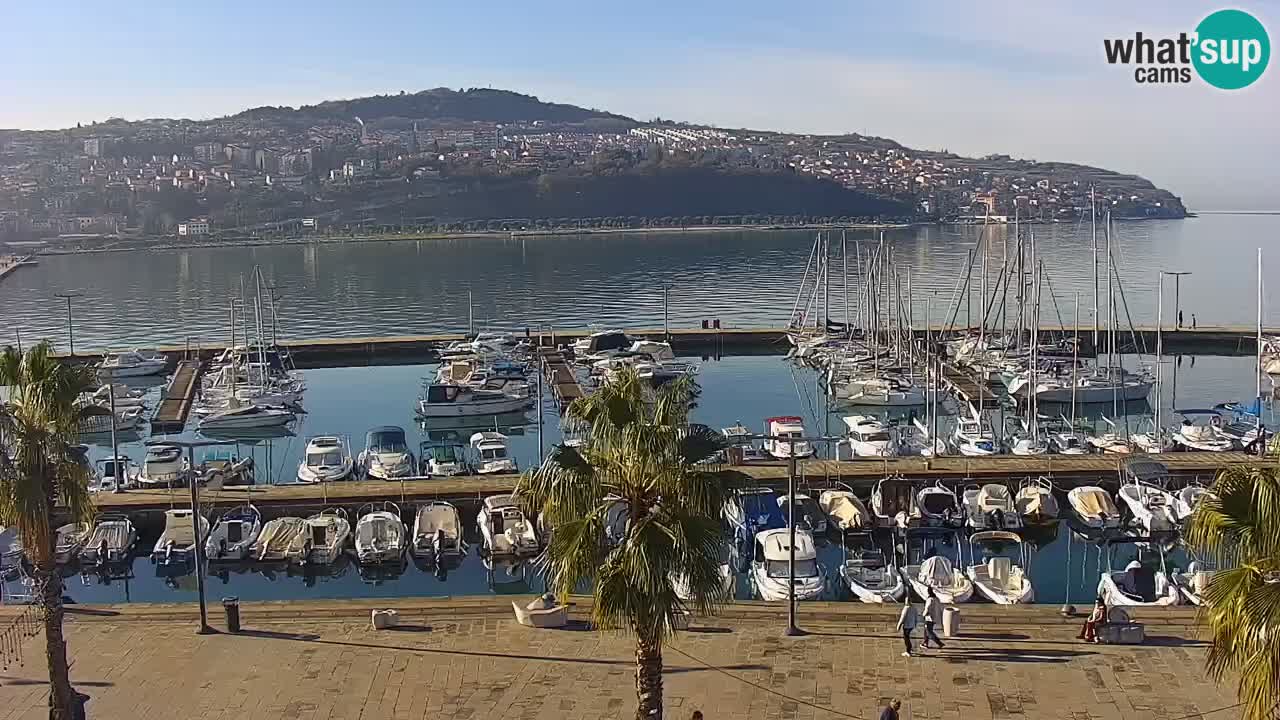 Spletna kamera Koper – Panorama na marino in promenado s Hotela Grand Koper