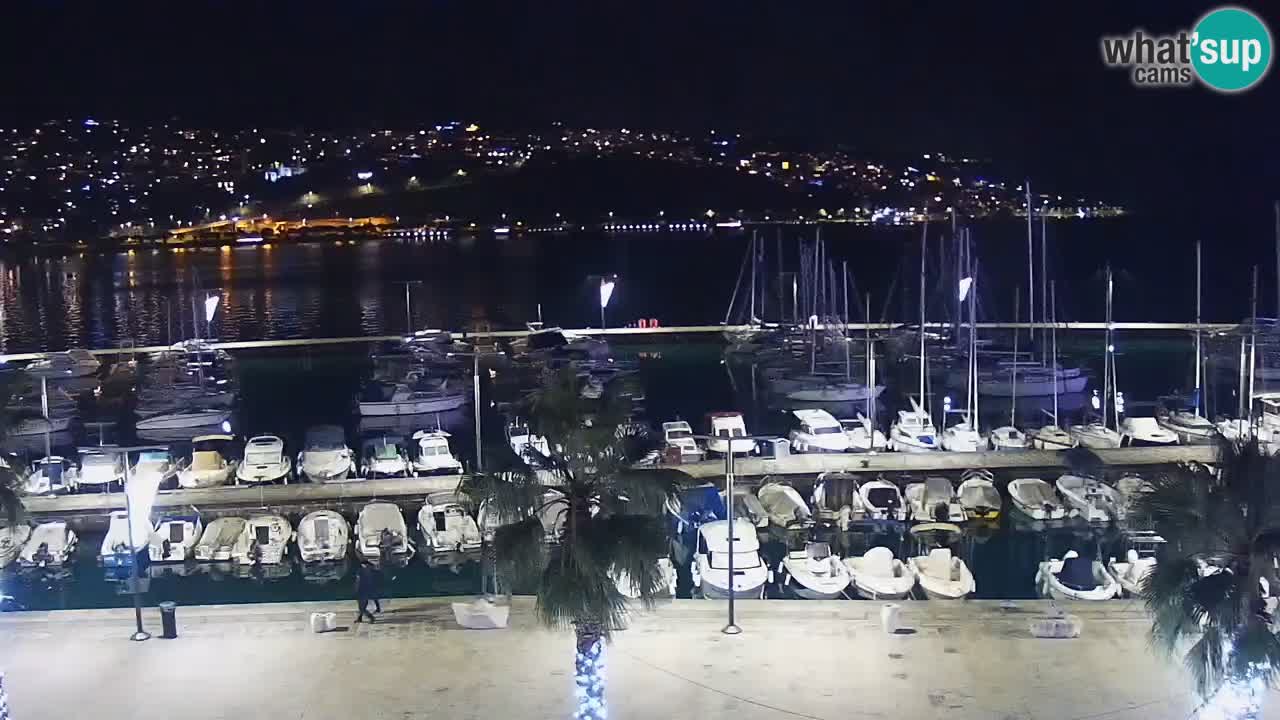Webcam Koper – Panorama de la marina et de la promenade depuis le Grand Hotel Koper