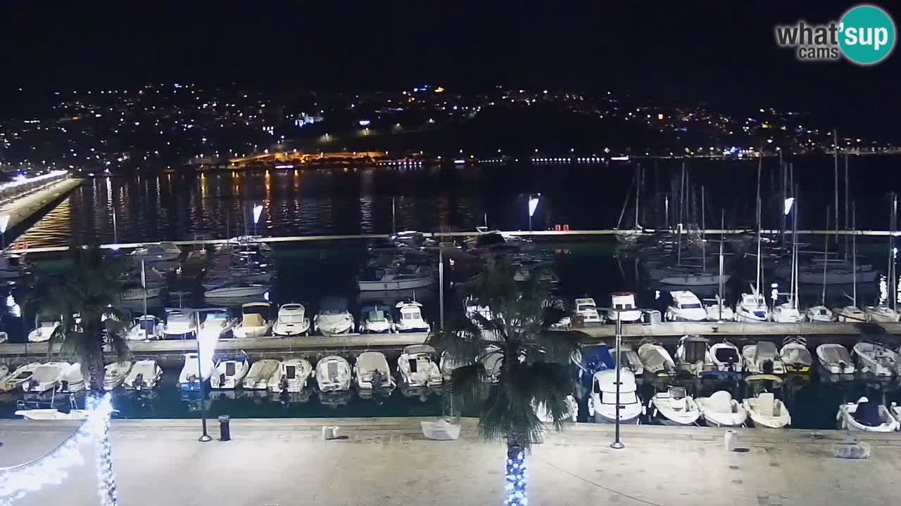 Webcam Koper – Panorama de la marina et de la promenade depuis le Grand Hotel Koper