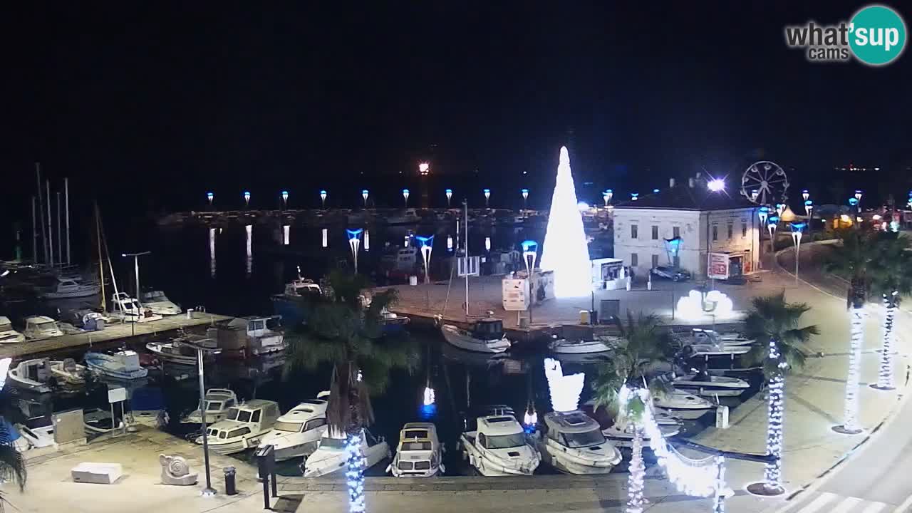 Webcam Koper – Panorama of the marina and promenade from the Grand Hotel Koper