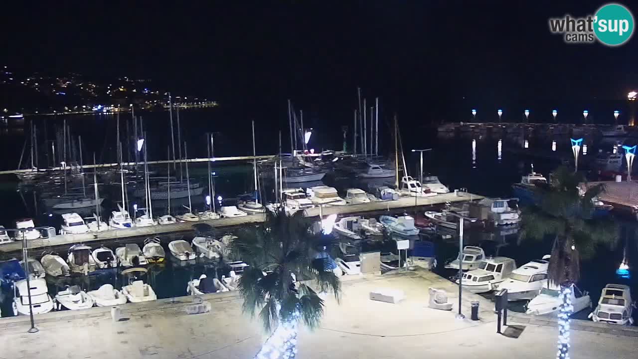 Webcam Koper – Panorama of the marina and promenade from the Grand Hotel Koper