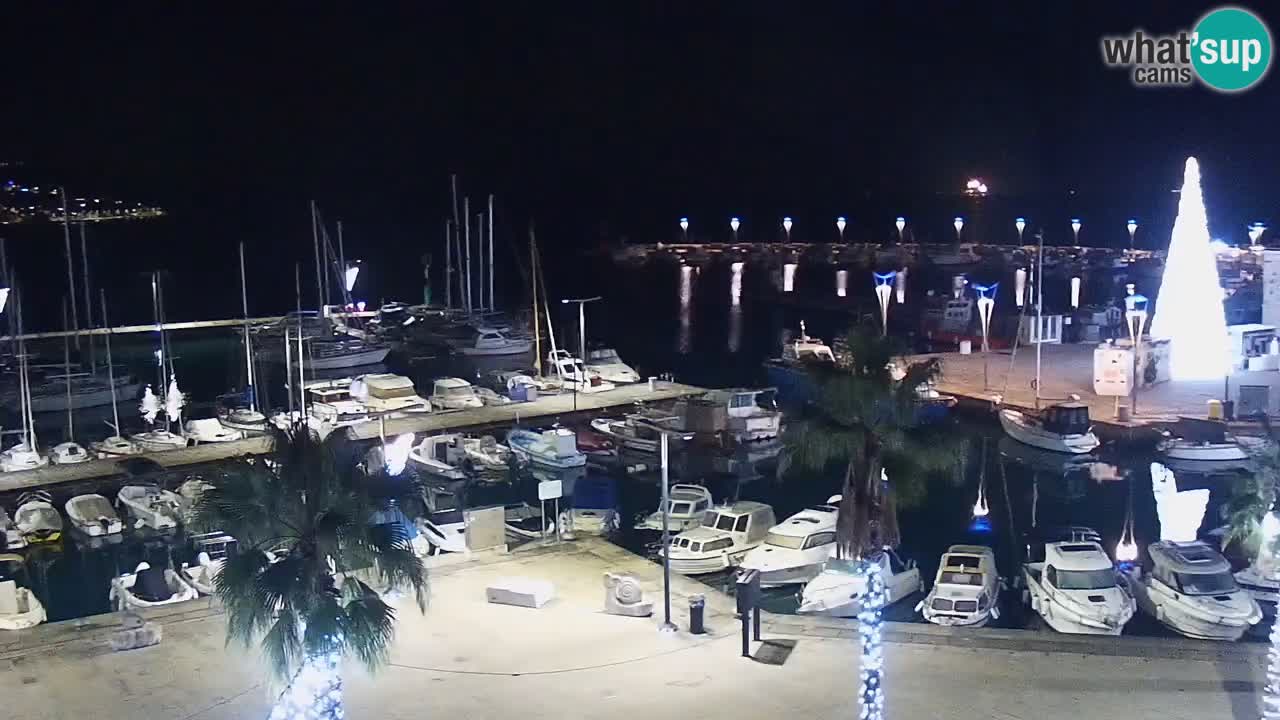 Webcam Koper – Panorama of the marina and promenade from the Grand Hotel Koper