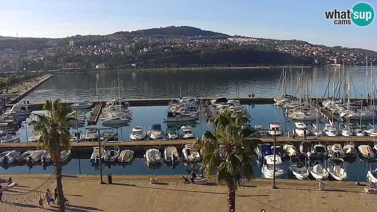 Spletna kamera Koper – Panorama na marino in promenado s Hotela Grand Koper