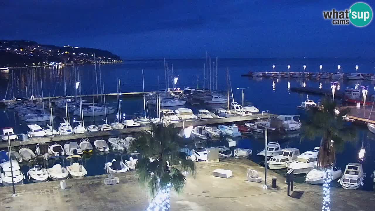 Spletna kamera Koper – Panorama na marino in promenado s Hotela Grand Koper