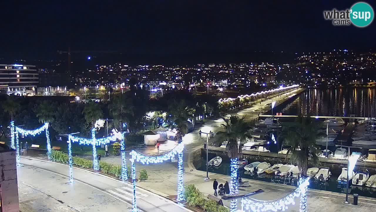 Webcam Koper – Panorama de la marina et de la promenade depuis le Grand Hotel Koper