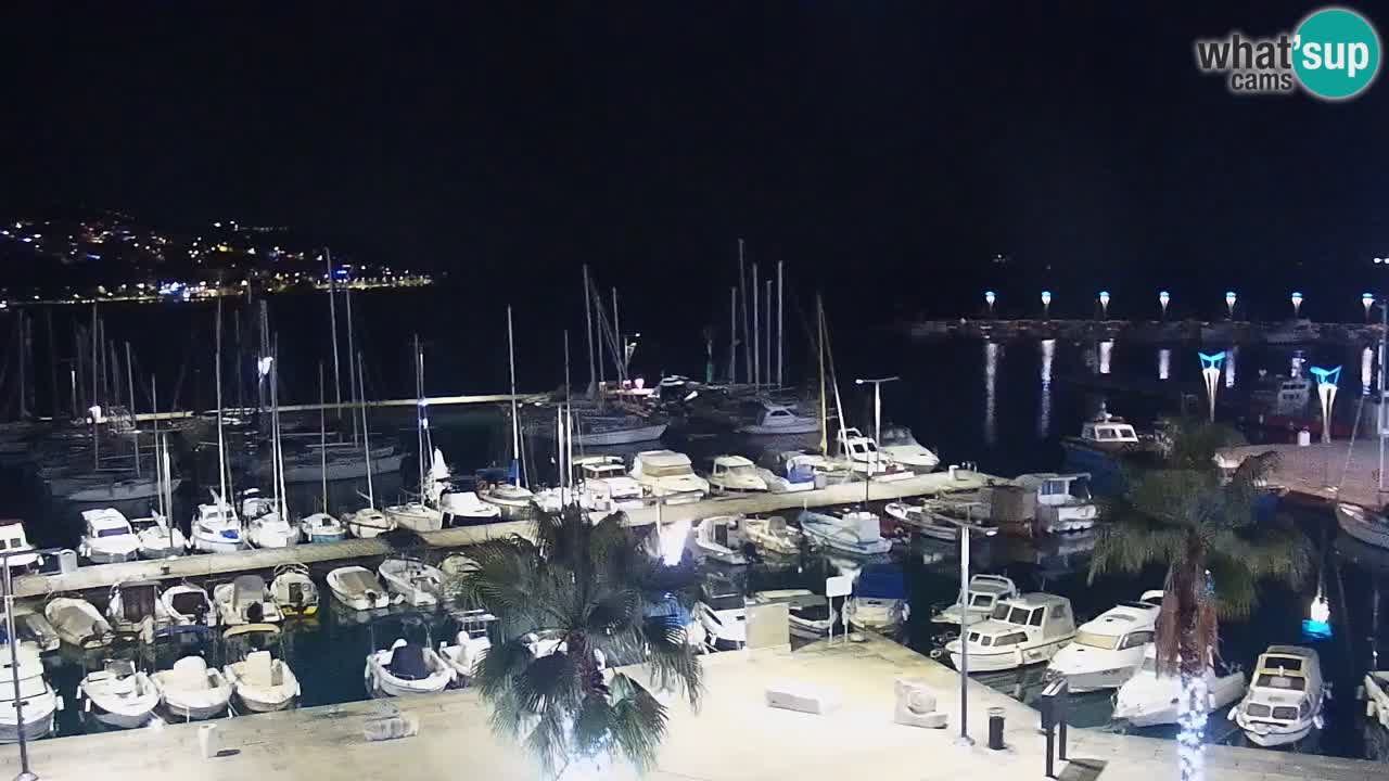 Webcam Koper – Panorama of the marina and promenade from the Grand Hotel Koper