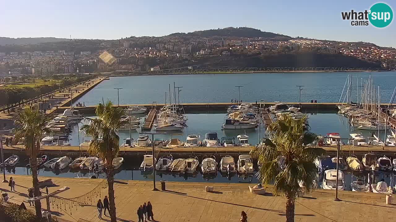 Camera en vivo Koper – puerto deportivo y paseo marítimo desde el Hotel Grand Koper