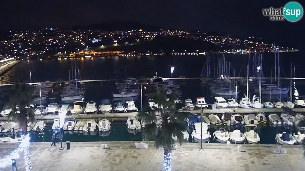 Webcam Koper – Panorama de la marina et de la promenade depuis le Grand Hotel Koper