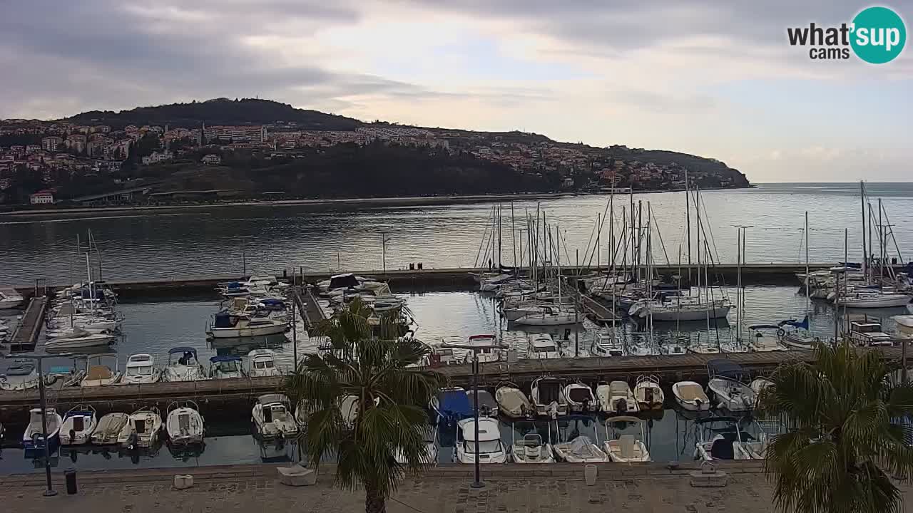 Camera en vivo Koper – puerto deportivo y paseo marítimo desde el Hotel Grand Koper
