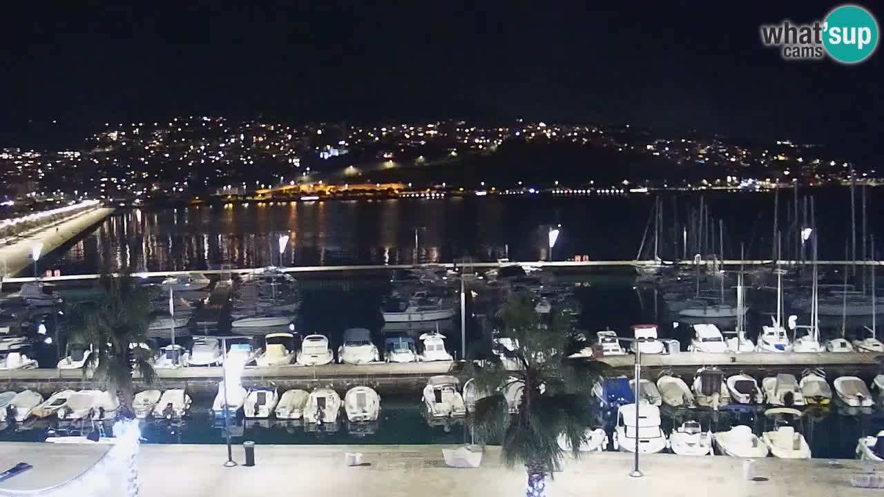 Webcam Koper – Panorama of the marina and promenade from the Grand Hotel Koper