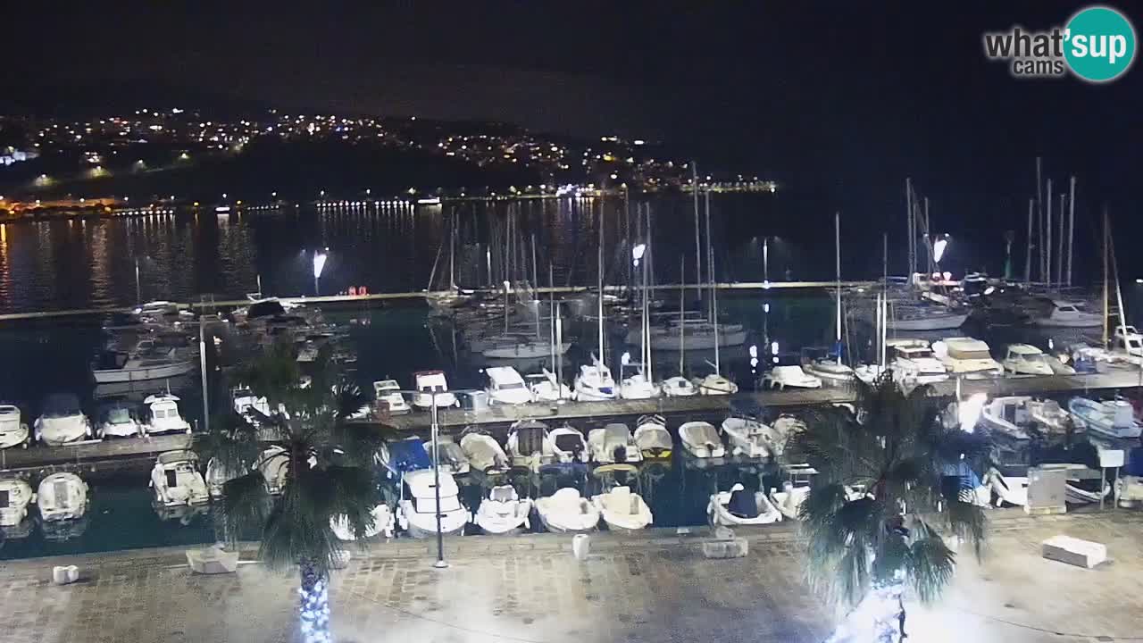 Webcam Koper – Panorama de la marina et de la promenade depuis le Grand Hotel Koper