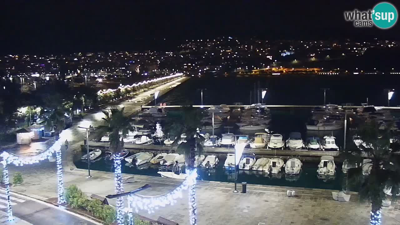 Spletna kamera Koper – Panorama na marino in promenado s Hotela Grand Koper