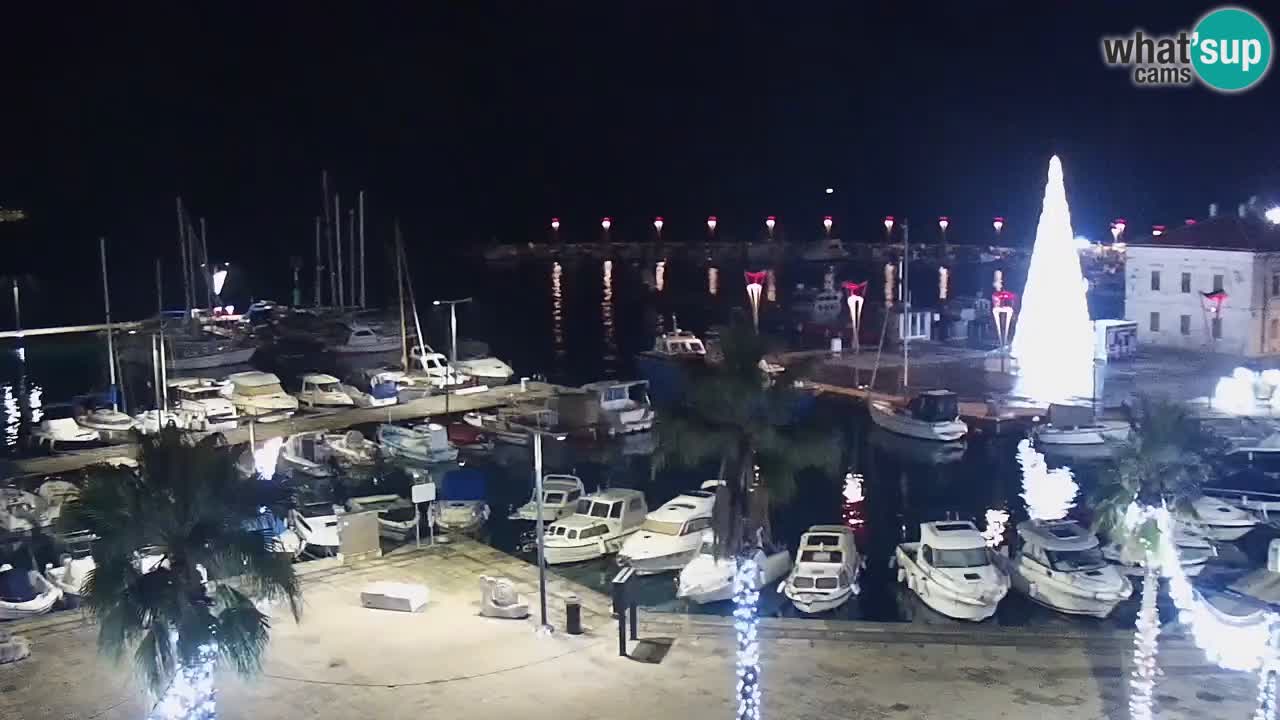 Webcam Koper – Panorama of the marina and promenade from the Grand Hotel Koper