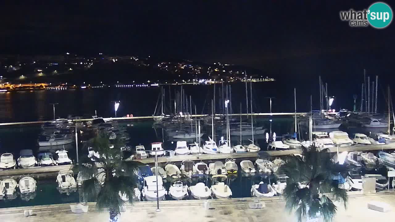 Camera en vivo Koper – puerto deportivo y paseo marítimo desde el Hotel Grand Koper