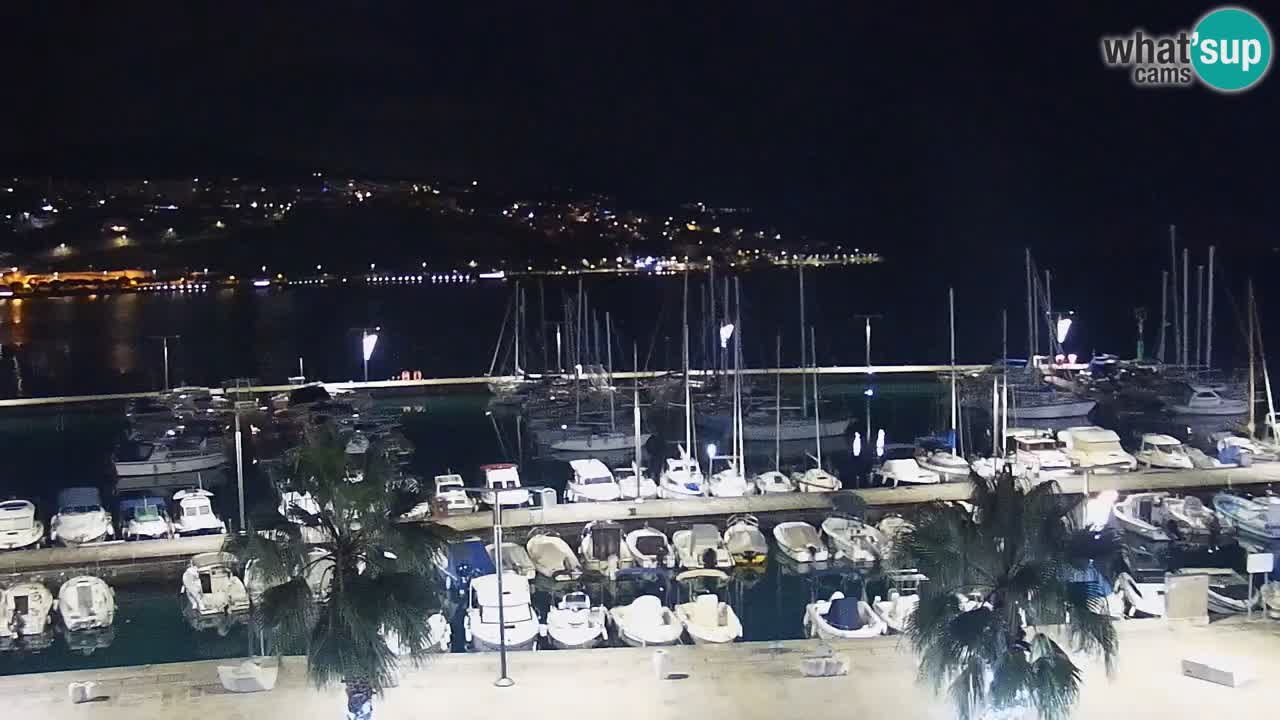 Webcam Koper – Panorama de la marina et de la promenade depuis le Grand Hotel Koper